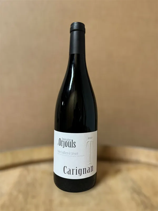 Bouteille de Carignan — DOMAINE DES ORJOULS, vin rouge