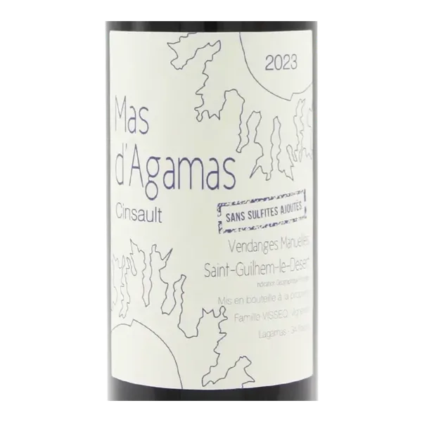 Bouteille de Cinsault — MAS D'AGAMAS, vin rouge