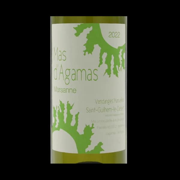 Bouteille de Marsanne — MAS D'AGAMAS, vin blanc