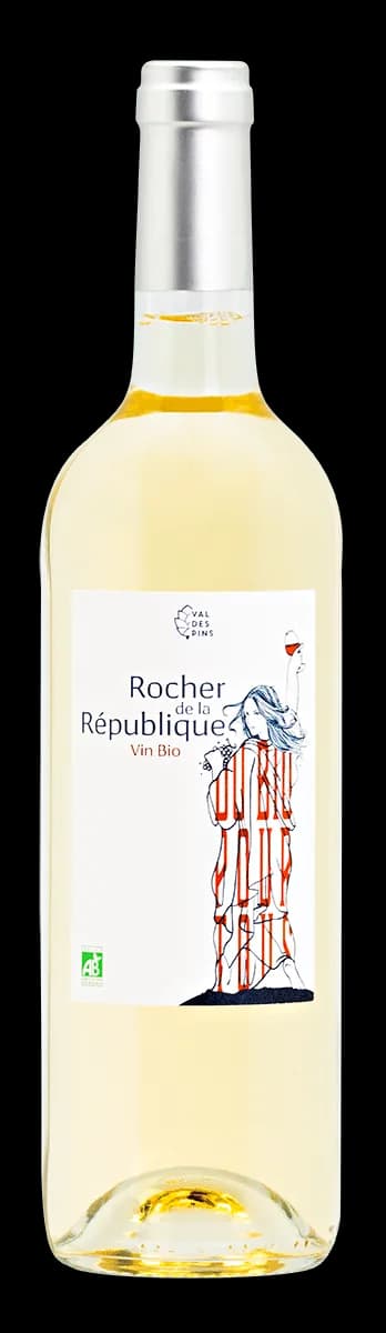 Bouteille de Le Rocher de la République Blanc — VAL DES PINS, vin blanc