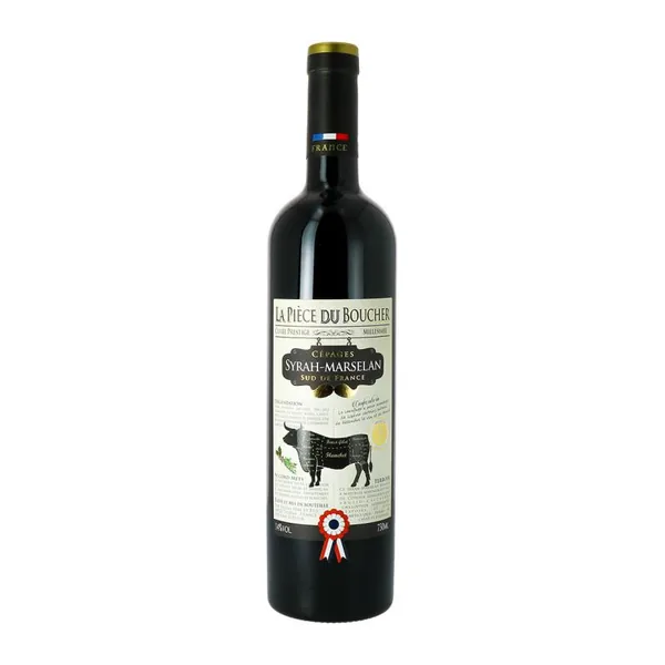 Bouteille de La Pièce du Boucher — VIGNOBLES VELLAS, vin rouge
