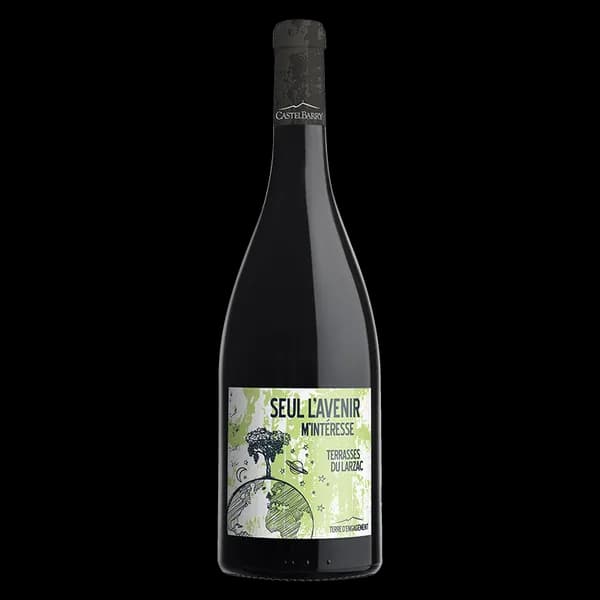 Bouteille de Terrasses du Larzac — Seul l'avenir m'intéresse — CASTELBARRY, vin rouge