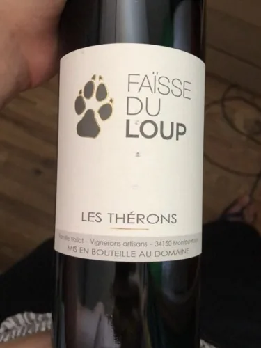 Bouteille de Faisse du loup — DOMAINE DES THERONS, vin rouge