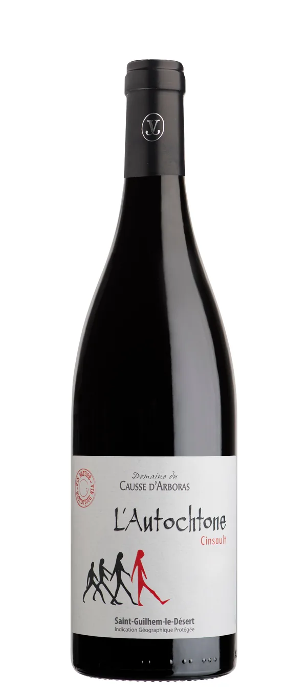 Bouteille de L'Autochtone Cinsault — DOMAINE DU CAUSSE D'ARBORAS, vin rouge