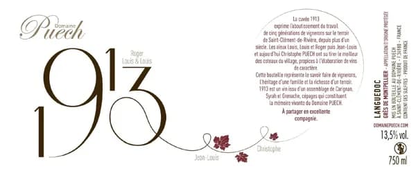 Bouteille de Cuvée 1913 — DOMAINE PUECH