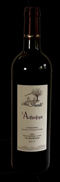 Bouteille de L'Authentique — MAS DU POUNTIL, vin rouge