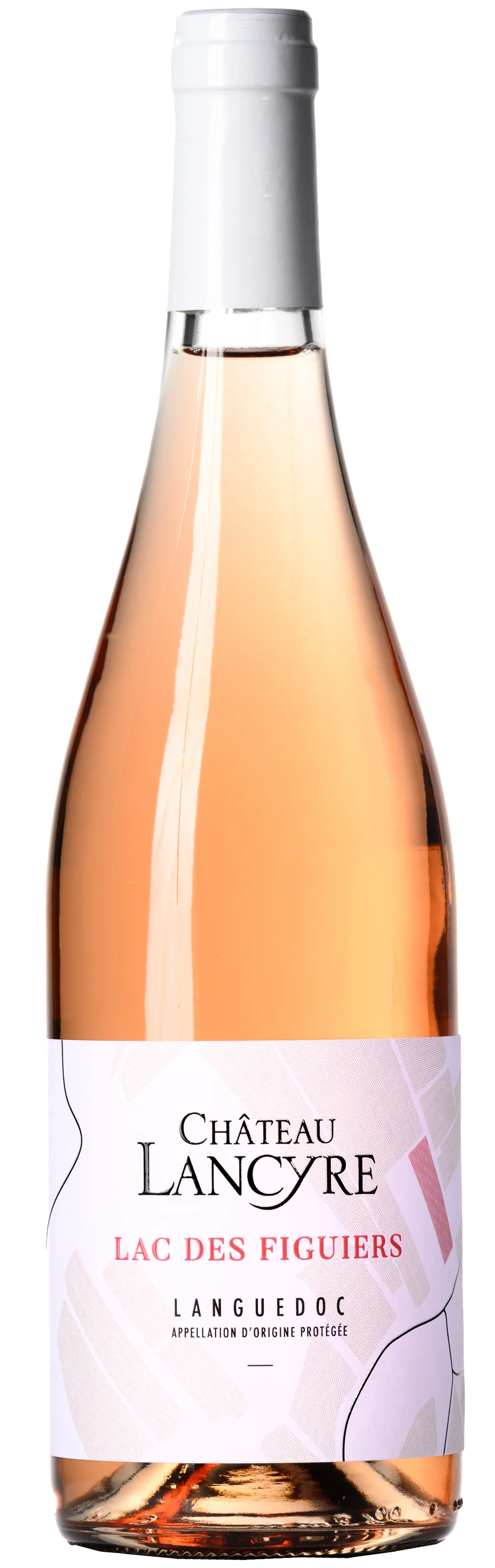 Banniere 'Lancyre en liberte - Une balade au coeur des vignes' : vignes en automne avec panneau et Pic Saint-Loup, marquee du logo du domaine. Visuel de communication oenotourisme.
